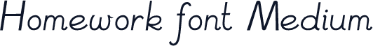 Homework font Medium