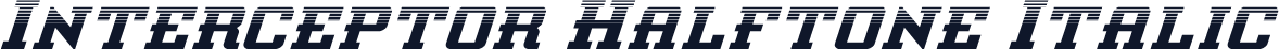 Interceptor Halftone Italic