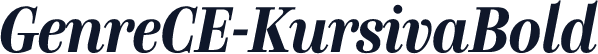 GenreCE-KursivaBold