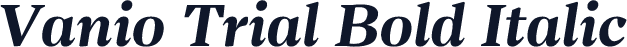 Vanio Trial Bold Italic