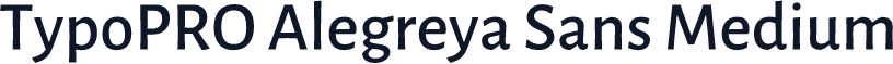 TypoPRO Alegreya Sans Medium