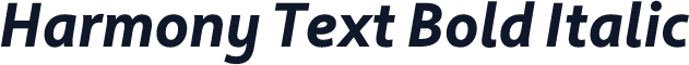 Harmony Text Bold Italic