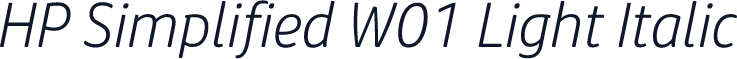 HP Simplified W01 Light Italic