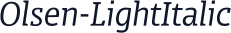Olsen-LightItalic