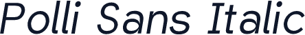 Polli Sans Italic