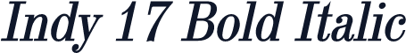 Indy 17 Bold Italic