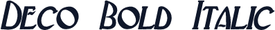 Deco Bold Italic