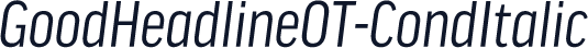 GoodHeadlineOT-CondItalic