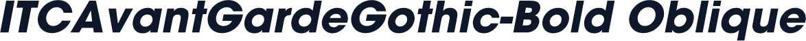 ITCAvantGardeGothic-Bold Oblique