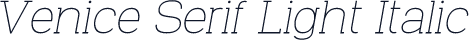 Venice Serif Light Italic