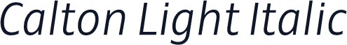 Calton Light Italic