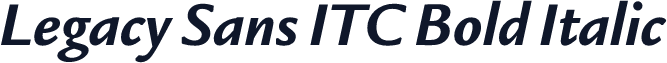 Legacy Sans ITC Bold Italic