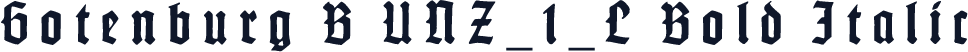 Gotenburg B UNZ_1_L Bold Italic