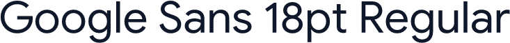 Google Sans 18pt Regular