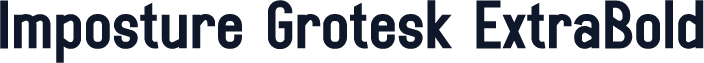 Imposture Grotesk ExtraBold