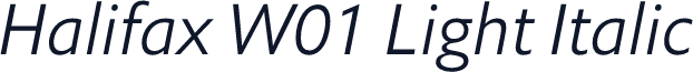 Halifax W01 Light Italic