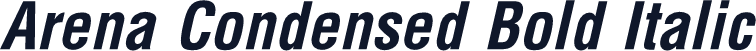 Arena Condensed Bold Italic