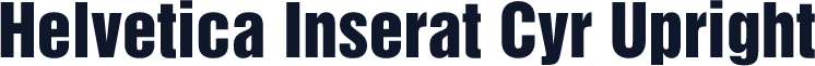 Helvetica Inserat Cyr Upright
