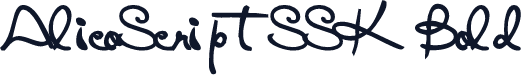 AlicoScriptSSK Bold