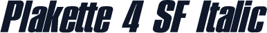 Plakette 4 SF Italic
