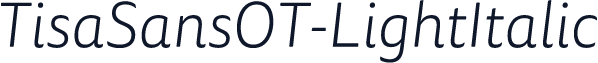 TisaSansOT-LightItalic
