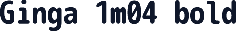 Ginga 1m04 bold