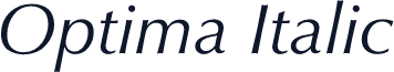 Optima Italic
