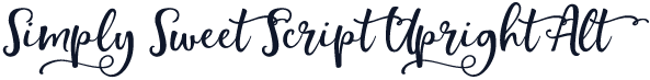 Simply Sweet Script Upright Alt
