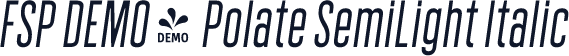 FSP DEMO - Polate SemiLight Italic