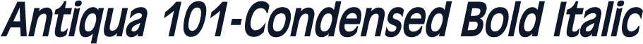 Antiqua 101-Condensed Bold Italic