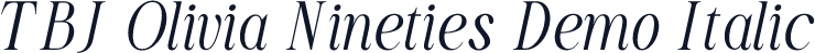 TBJ Olivia Nineties Demo Italic