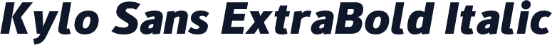 Kylo Sans ExtraBold Italic