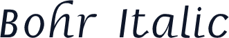 Bohr Italic