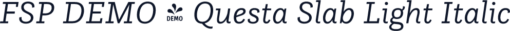 FSP DEMO - Questa Slab Light Italic