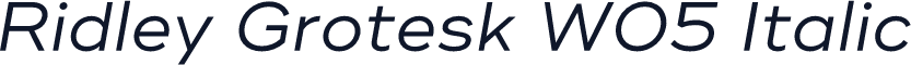 Ridley Grotesk W05 Italic