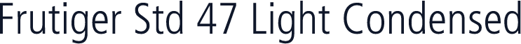 Frutiger Std 47 Light Condensed