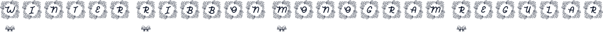 Winter Ribbon Monogram Regular