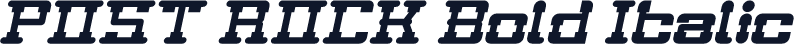 POST ROCK Bold Italic