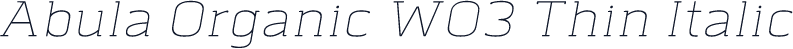 Abula Organic W03 Thin Italic