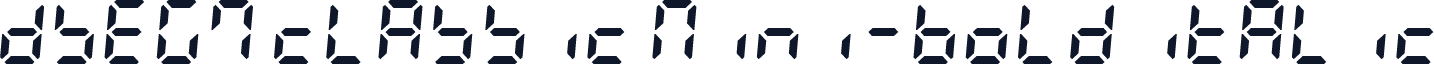 DSEG7 Classic Mini-Bold Italic