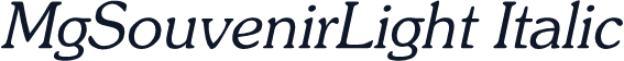 MgSouvenirLight Italic