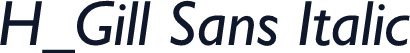 H_Gill Sans Italic