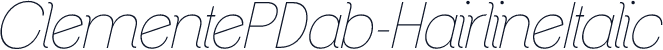 ClementePDab-HairlineItalic