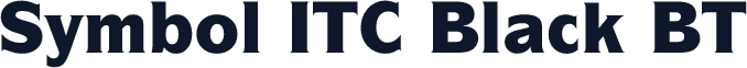 Symbol ITC Black BT