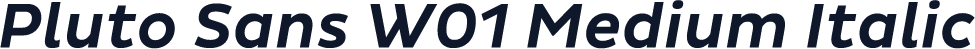 Pluto Sans W01 Medium Italic