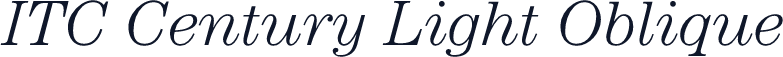 ITC Century Light Oblique