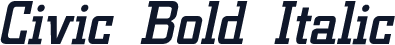 Civic Bold Italic
