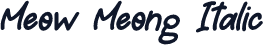 Meow Meong Italic