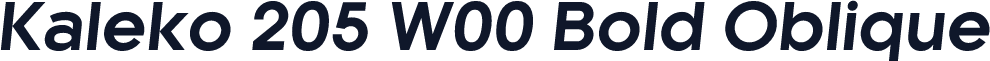 Kaleko 205 W00 Bold Oblique