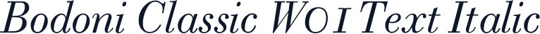 Bodoni Classic W01 Text Italic
